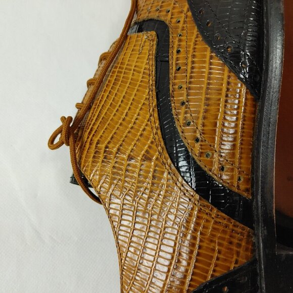 Stacy Adams Memory Foam Reptile Animal Print Two Tone Dress Shoes Size 15 NWOT - Picture 12 of 15